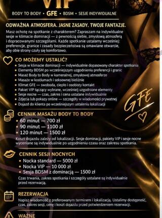 Pokazy /dojazdy do hotelu możliwe VIP - escort Gostyń